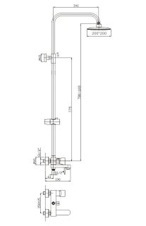 Душевая стойка Haiba HB2401 хром